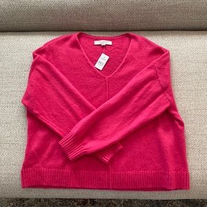 NWT Hot Pink Loft Sweater size large